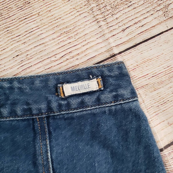 BRANDY MELVILLE Armelle button up pocketed A-line mini denim skirt 27 - Picture 4 of 7